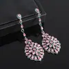Pendientes Largos Ovalados con Incrustaciones de Diamantes Aguja de Plata, Pendientes de Moda Simples Retro Europeos y Americanos, Pendientes de Lujo Ligero de Alta Gama al por Mayor