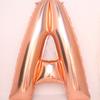 Globo de película de aluminio con letras de oro rosa de 40 pulgadas, globo de letras de oro rosa, decoración para fiestas, globo grande de papel de aluminio