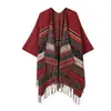 Xale de Estilo Étnico para Mulheres, Casaco Capa Engrossado para Outono e Inverno, Acessório de Fotografia de Viagem Qinghai Xizang, Cachecol Atmosférico