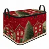 Tume Venta Caliente Caja Organizadora de Almacenamiento Navideño Gran Capacidad para Juguetes Ropa Plegable Tapa abatible Caja Organizadora Personalizada