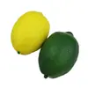 Fruta Limón Plástico Espuma Ponderado Fruta Falsa Bloque Modelo Decoración de Gabinete Rodaja de Limón Adorno de Utilería