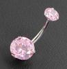 Anillo de ombligo de circonita con tres garras de acero inoxidable 316L, hebilla para ombligo, accesorios para piercing en el cuerpo humano, fabricantes de joyas