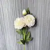 Flor Artificial de Peonía de 3 Cabezas Nueva Flor Artificial Floral Fotografía Decoración de Boda para el Hogar Arreglo Floral Artificial Arreglo Floral