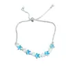 Pulseira de estrela com zircônia azul de verão, toque de luxo leve e de alta qualidade, estilo coreano, fresca e simples, joia da moda e versátil