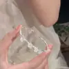 Pulsera de Flor de Ciruelo Plateada, Lujo Ligero, Nicho, Exquisita, Alto Valor Estético, Joyería Amigable para Estudiantes, Estilo Bosque, Como de Hada, Pulsera de Amistad, Pulsera Estilo Chino