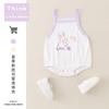 Camisole de Verão Casual para Bebê Tipo a Saco de Verão Fino Estampa de Desenho Animado Capuz Triângulo para Menina de Bebê