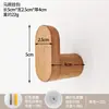 Gancho Simple de Haya Gancho para Abrigos de Herradura Pared Trasera de Puerta Gancho sin Taladro para Abrigos y Capuchas Porche Dormitorio Venta Directa de Fábrica Colgante de Pared