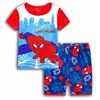 Roupa de Casa de Algodão para Menino de Manga Curta do Homem-Aranha Roupas Infantis Traje Primavera e Verão Roupas de Ar Condicionado Pijama Infantil Cartoon