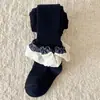 Meias para Meninas 2026 Primavera e Outono Novas de Algodão Infantil com Renda Meias Base Princesa Leggings para Bebê Menina