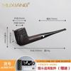 Pipa de sándalo negro de Woody Manufacturer's Supply, juego para fumar en pipa de madera maciza, filtro de carbón activado de 9 mm, pipa de madera transfronteriza
