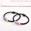 L153 con liga de goma con letras, alta elasticidad, anillo para el cabello negro, pequeño cuadrado, cuerda para el cabello, joyería al por mayor, fabricantes de accesorios para el cabello