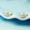 Pendientes de botón de margarita Pendientes de botón coreanos para mujer Flor pequeña Girasol Temperamento fresco Estilo bosque Personalidad Versátiles Colgantes para orejas Pendientes simples de celebridad de internet
