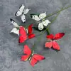 Decoración de ventana de mariposa impresa en 3D, decoración del hogar, accesorios de fotografía, flores artificiales populares, adornos de flores artificiales transfronterizos al por mayor