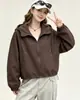 Chaqueta Corta con Capucha y Cordón para Mujer, Nueva Colección Otoño 2026, Estilo Coreano, Corte Holgado, Cortavientos de Moda Casual para Mujeres Menudas