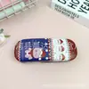 Caixa de óculos personalizada fofa com estampa de Natal caixa de armazenamento de óculos de desenho animado caixa de compressão direto da fábrica logotipo imprimível