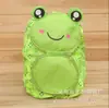 Bolsa de compras plegable de dibujos animados linda, bolsa de mano de rana, promoción publicitaria, bolsa de compras portátil de tela Oxford con logo impreso