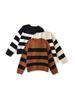 Venta al por mayor Amazon 2023 otoño e invierno ropa de mujer Nuevo suéter de punto holgado a rayas de color contrastante que combina con todo Z2789