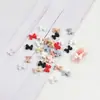 Mini Accesorios para Uñas con Forma de Moño Gelatina Tridimensional Pequeños Moños Flotantes Moños Transparentes de Hielo Pegatinas de Pedrería para Uñas Uñas Portables