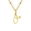 Colar Europeu e Americano com Pingente de Letra Transfronteiriço Banhado a Ouro 18K Choker Moderno Pingente de 26 Letras Inglesas Joia de Aço Inoxidável Colar