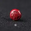 Cuentas del Zodiaco de Cinabrio Pulsera Trenzada DIY Cadena para Teléfono Llavero Accesorios Unisex Cuentas Sueltas de 12 mm Venta al por Mayor para Manualidades