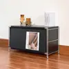 Estantería Estrecha Estilo Bauhaus Ins Mueble Revistero Mueble de Sala Organizador de Almacenamiento Libro Acero Inoxidable Puerta abatible Coser