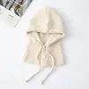 Novo Estilo Chapéu Balaclava de Fio de Laço e Cachecol de Pescoço Tudo-em-Um Feminino Outono e Inverno Lã Mesclada Tricotado Quente Chapéu para Frio