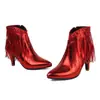 Botines de mujer estilo Martin transfronterizos con punta fina, suela de goma, cremallera lateral, botines versátiles de tacón alto, botas de mujer de talla grande para otoño e invierno