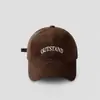 Gorra de Béisbol Color Borgoña Estilo Coreano de Algodón Puro para Mujer, Oversize y de Corte Profundo con Visera Rígida, Visera Ancha que Hace que la Cara Parezca Más Pequeña, Gorra Deportiva Versátil para Hombre