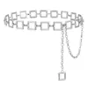 Cinturón de Metal Redondo Hueco para Mujer Transfronterizo Moda Simple Versátil Cadena de Cintura Cinturón Accesorios de Ropa Cadena de Cintura Mayoreo