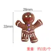 Yqt Homem de Gengibre de Natal Miniatura Cena Comida Brinquedo Resina DIY Acessórios para Joias Magnético Festivo para Geladeira Enfeites de Mesa
