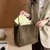 Bolsa Saco Casual Vintage 2026 Novo Modelo Nicho Couro Bovino Fosco Bolsa de Ombro Couro Camurça Genuíno Bolsa de Ombro Casual