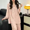 Nuevos Pijamas de Algodón y Seda Estilo Perezoso para Mujer 2026, Conjunto de Pijama Delgado de Tirar, Ropa de Casa Estilo Chino, Moderno