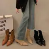 Botines Estilo Francés de Tacón Kitten Puntiagudos Delgados para Mujer, Novedad Otoño e Invierno 2026 Elegantes Botines de Tacón Alto