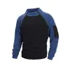 Moletom Casual Esportivo Manga Longa Cor Coral Bloqueio de Cores Estilo Novo Outono e Inverno Europeu e Americano Masculino Personalizado Comércio Exterior Transfronteiriço