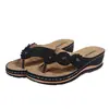 Estilo Verano 2021 Estilo Europeo y Americano Espiga Cuña Color Sólido Casual Chanclas Florales para Mujer Talla Grande Inventario Listo Transfronterizo Tacones Altos
