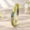 Nova pulseira de liga metálica aberta com esmalte pintado estilo chinês e gotas de óleo, souvenir popular para atrações turísticas, atacado