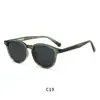 Monturas de Gafas Retro con Remaches Transfronterizas, Gafas de Sol de Alta Gama para Mujer con Protección Solar, Gafas de Sol Polarizadas Planas Uv Protection Tr