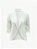 Amazon Europeo y Americano Transfronterizo Nuevo Otoño Calado Bordado Solapa Manga Tres Cuartos Cárdigan Elegante Chaqueta de Oficina para Mujer