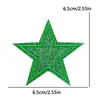 Parches Bordados de Estrella Brillante Populares Transfronterizos Tianyino en Stock para Decoración de Ropa y Bolsos, Parches de Corazón Coloridos