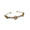 Pulseira Aberta Flor Zircônia Gota d'Água Banhada a Ouro Real 14K Pulseira de Luxo Leve com Senso de Alto Padrão Pulseira Elegante de Nicho para Mulheres