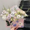 Nueva Caja de Flores Tipo Sobre Primavera Caja de Regalo Hecha a Mano DIY Día de San Valentín Cuadrada Arreglo Floral Navidad Caja de Regalo de Flores para San Valentín