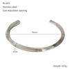 Pulsera Europea y Americana Anillo Mobius Retorcido de Acero Inoxidable Acero de Titanio Abierto en Forma de C Pulsera para Mujer para Pareja