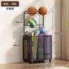 Cesta de Almacenamiento para Esterillas de Yoga, Estante de Almacenamiento para Equipos Deportivos y de Fitness en Casa, Estante de Almacenamiento Doméstico para Rellenar Espacios para Bádminton y Baloncesto
