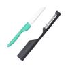Set Pelador de Frutas y Melón de Acero Inoxidable, Cuchillo Pelador de Frutas, Herramienta de Corte de Cocina, Herramienta Peladora Eficiente con Diseño Jacquard de Animales