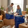 La bolsa de almacenamiento grande de color azul real más vendida de Amazon, bolsa para mudanzas y embalaje, impermeable, a prueba de polvo, asas reforzadas y plegable
