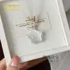 Pingente de Laço Olho de Gato de Gelo Alto Feminino Hanfu Super Brilho de Gelo Borboleta Feira de Rua Transmissão Ao Vivo Presente Enfeites Atacado