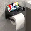 Porta-Toalhas de Papel para Banheiro, Porta-Toalhas de Papel sem Furos, Suporte de Parede para Armazenamento de Toalhas de Rosto e Papel Toalha, Porta-Papel Higiênico de Rolo, Caixa para Papel Higiênico