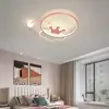 Lámpara Creativa para Habitación Infantil Niña Niño Corona Lámpara de Techo para Dormitorio Moda Escandinava Habitación Lámpara de Techo LED de Dibujos Animados