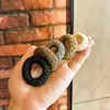 Marrón leche Anillo Grueso para Toallas Cuerda para el Cabello Cuerda para el Cabello de Mujer Alta Elasticidad Cuerda para el Cabello en Lata Banda para el Cabello Banda de Goma Tocado Cubierta de Cuero