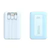 Popular Power Bank de 22.5W con Cable Integrado, 10000mAh Carga Súper Rápida, Power Bank Móvil de Regalo con Logo Impreso